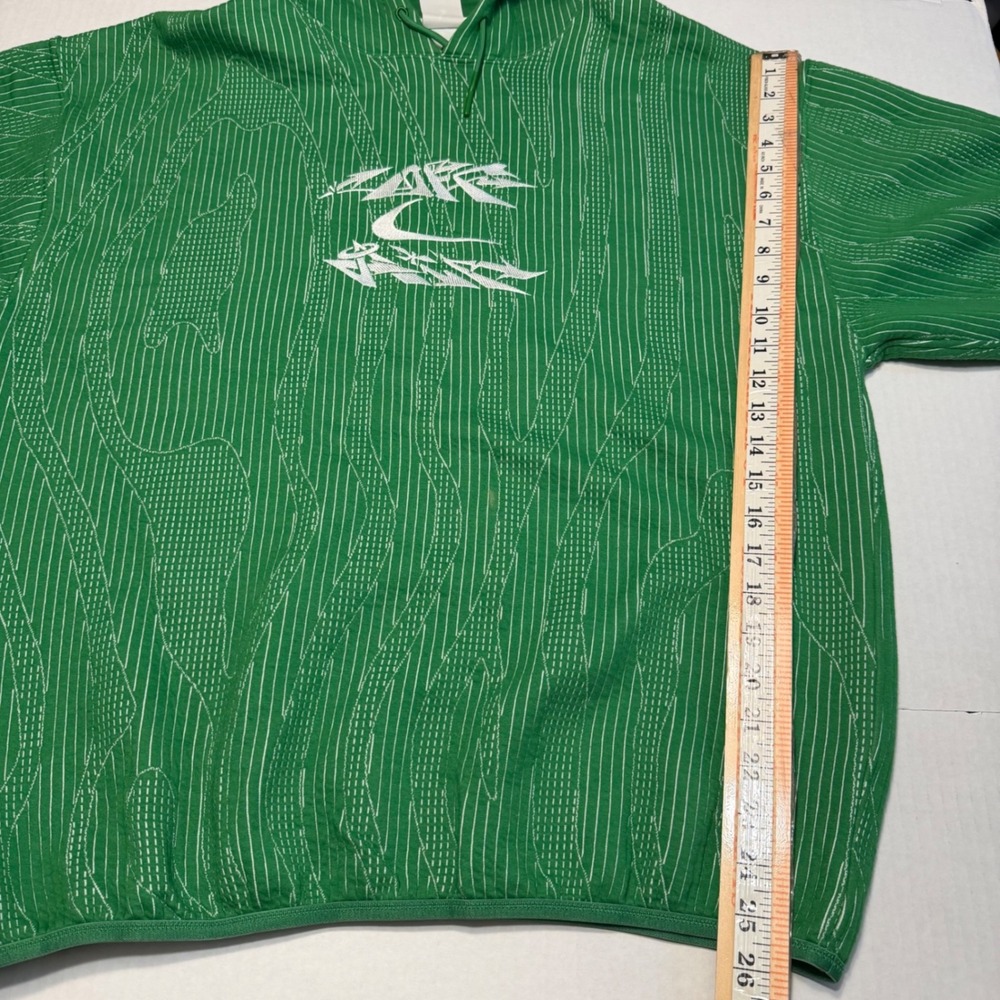 Nike x Off-White Engineered Hoodie Green White Striped Pullover Mens Medium RARE - Picture 6 of 9